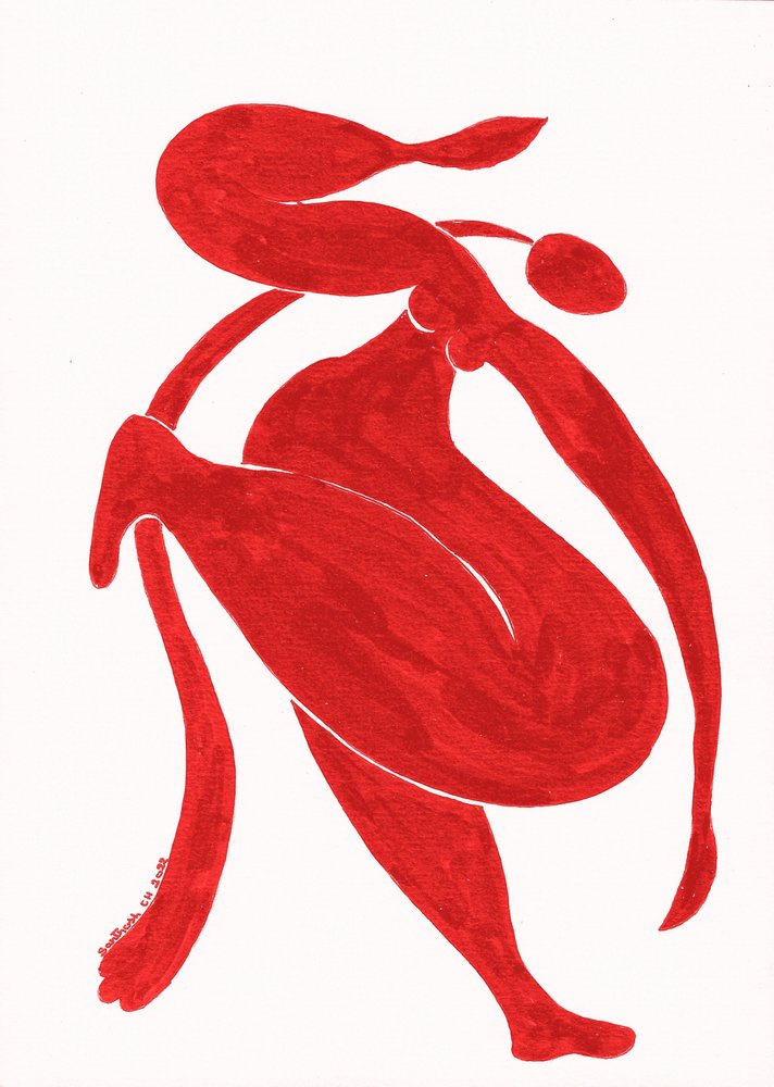 Figura roja dinámica de Santhosh ch