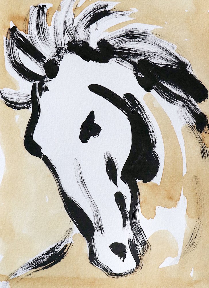 Expresiva cabeza de caballo de Santhosh ch