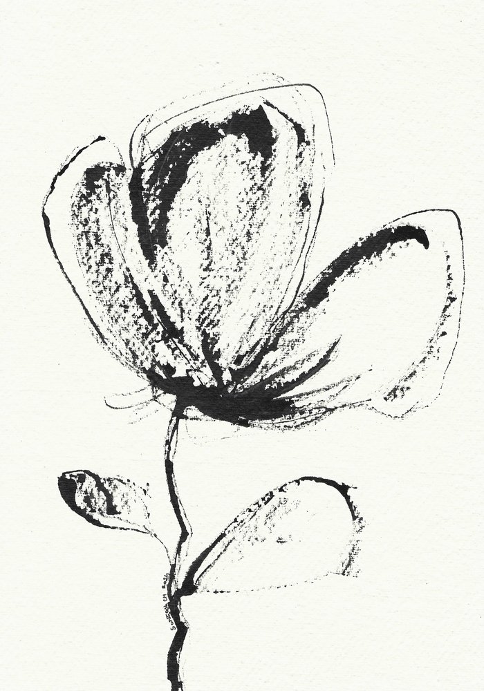 Flor expresiva a tinta de Santhosh ch