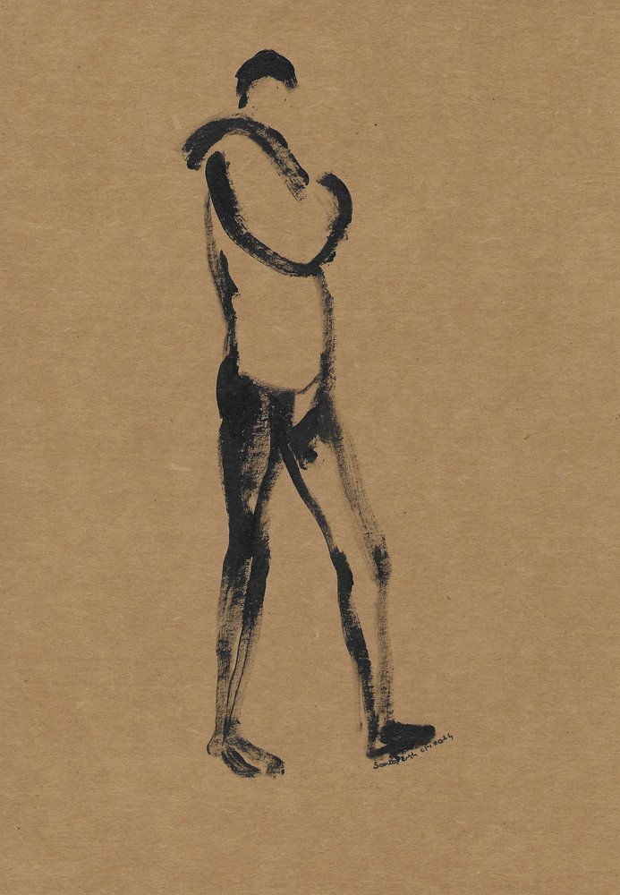 Figura masculina expresiva de Santhosh ch