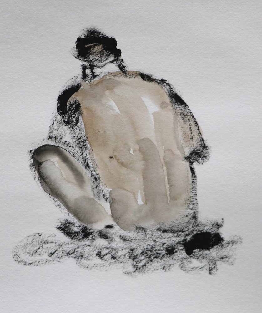 Boceto expresivo de una figura desnuda de Santhosh ch