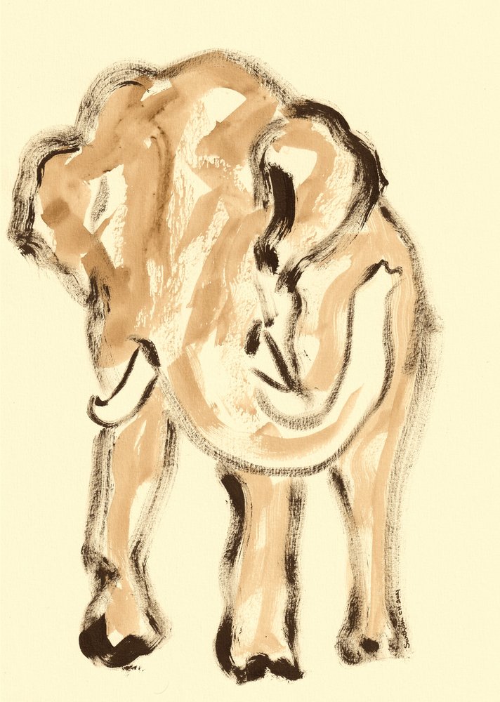 Elefante abstracto apacible de Santhosh ch