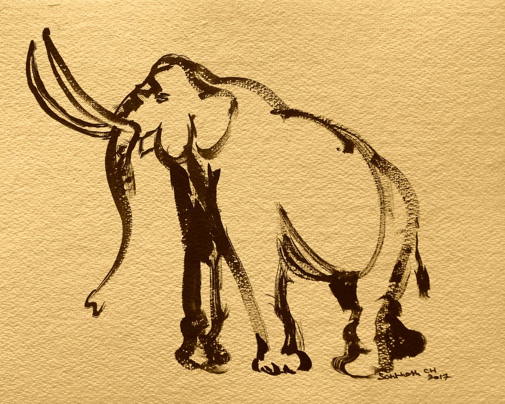 Majestuoso boceto de elefante de Santhosh ch