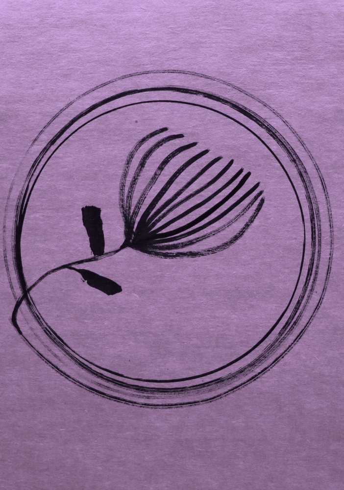 Círculo floral morado minimalista de Santhosh ch