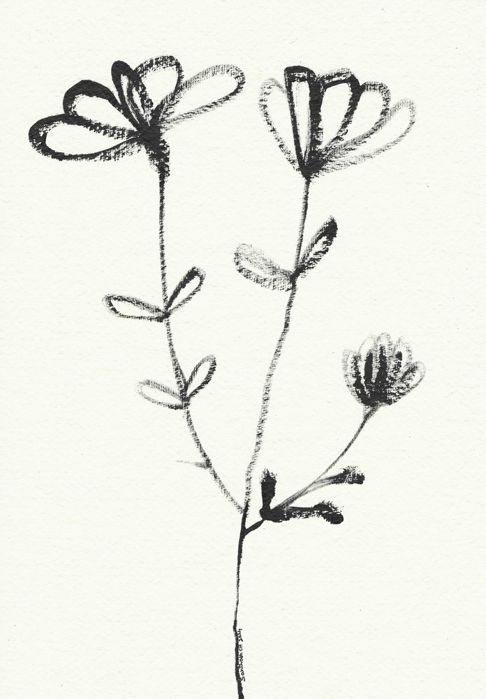 Boceto floral minimalista de Santhosh ch