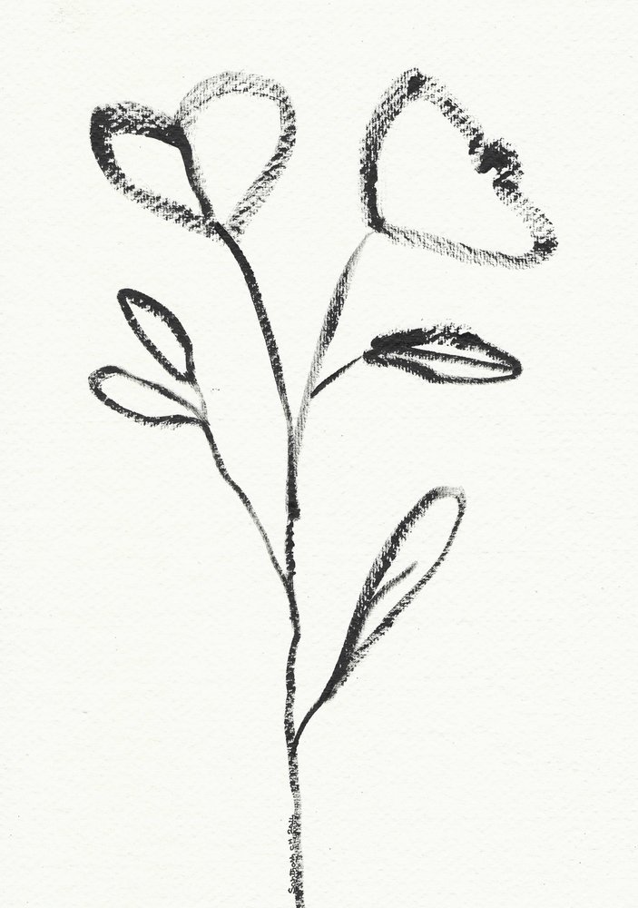 Boceto floral minimalista de Santhosh ch