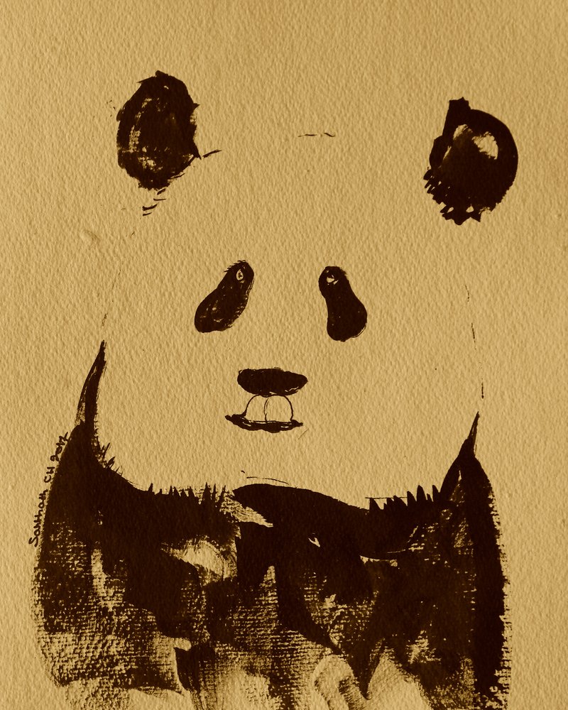 Oso panda minimalista de Santhosh ch