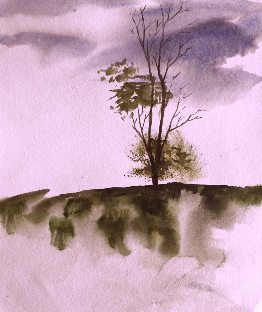 Árbol melancólico en la ladera de Santhosh ch