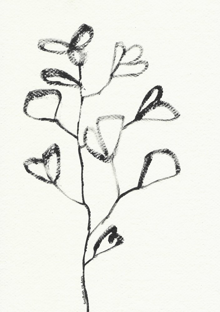 Dibujo orgánico de hoja de Santhosh ch