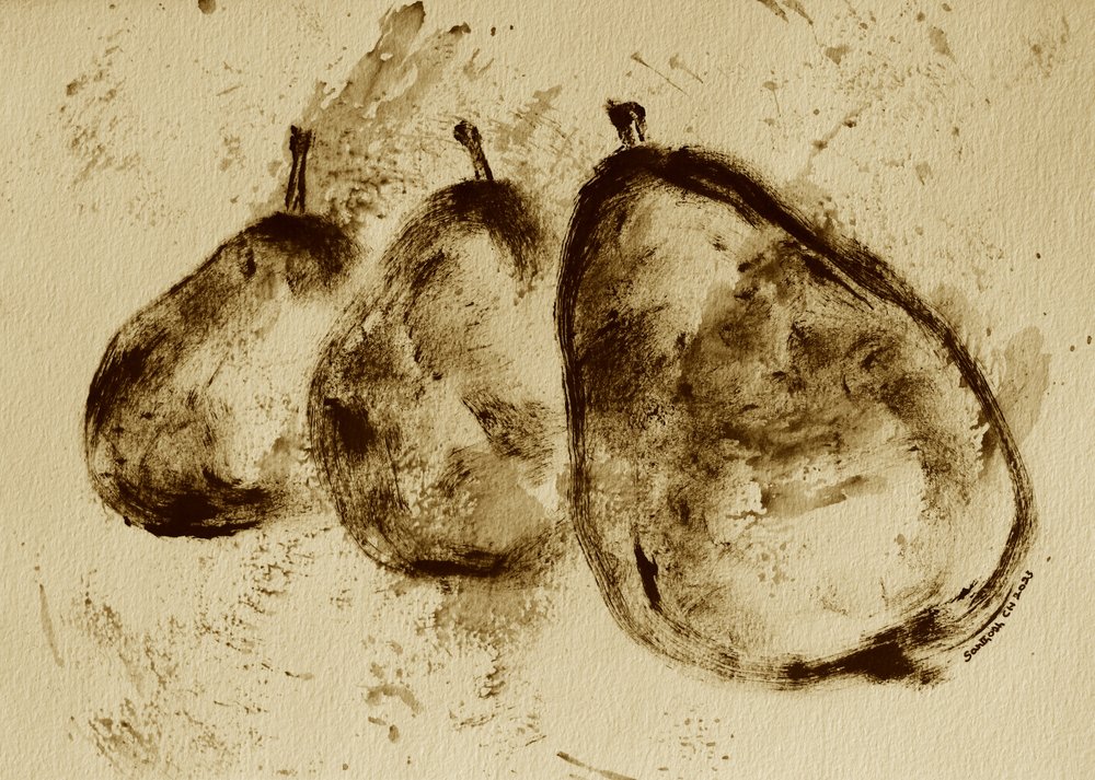 Peras en sepia de Santhosh ch