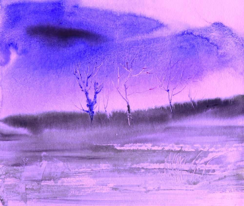 Paisaje invernal púrpura de Santhosh ch