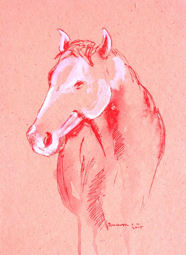 Boceto de caballo rojo de Santhosh ch