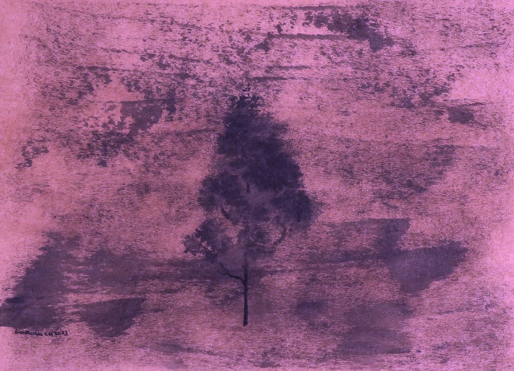 Árbol rosa solitario de Santhosh ch