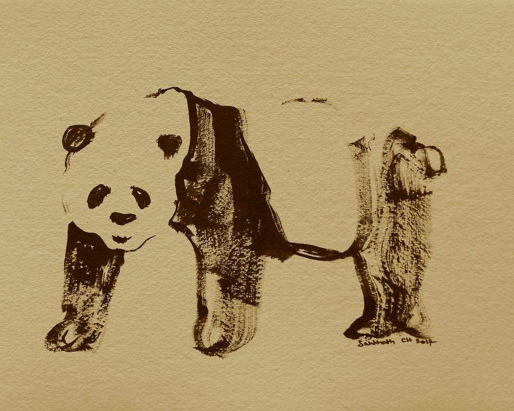 Dibujo estilizado de panda de Santhosh ch