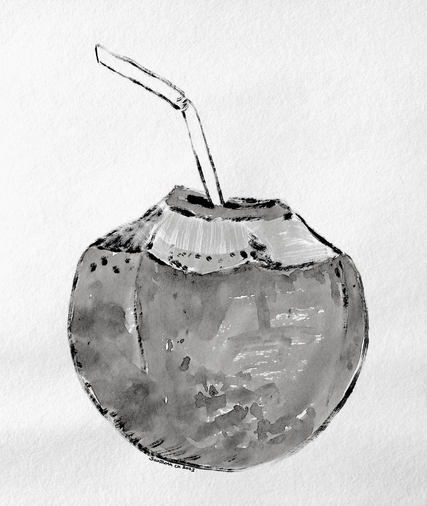 Bebida tropical de coco de Santhosh ch