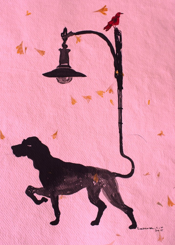 Paseo caprichoso con perro de Santhosh ch