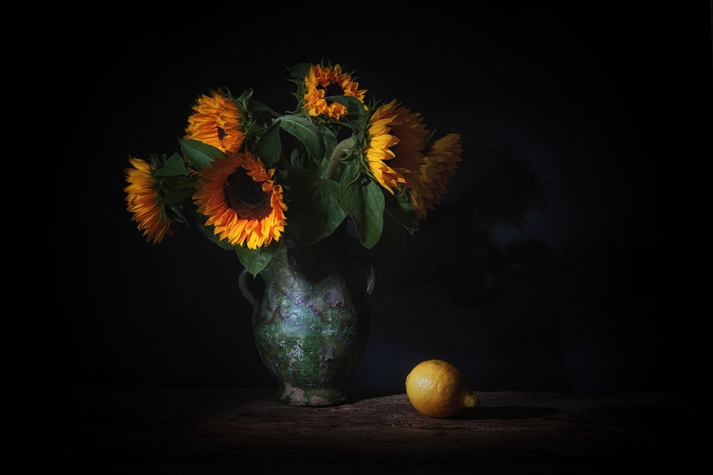 Girasoles espectaculares y limón de Saskia Dingemans