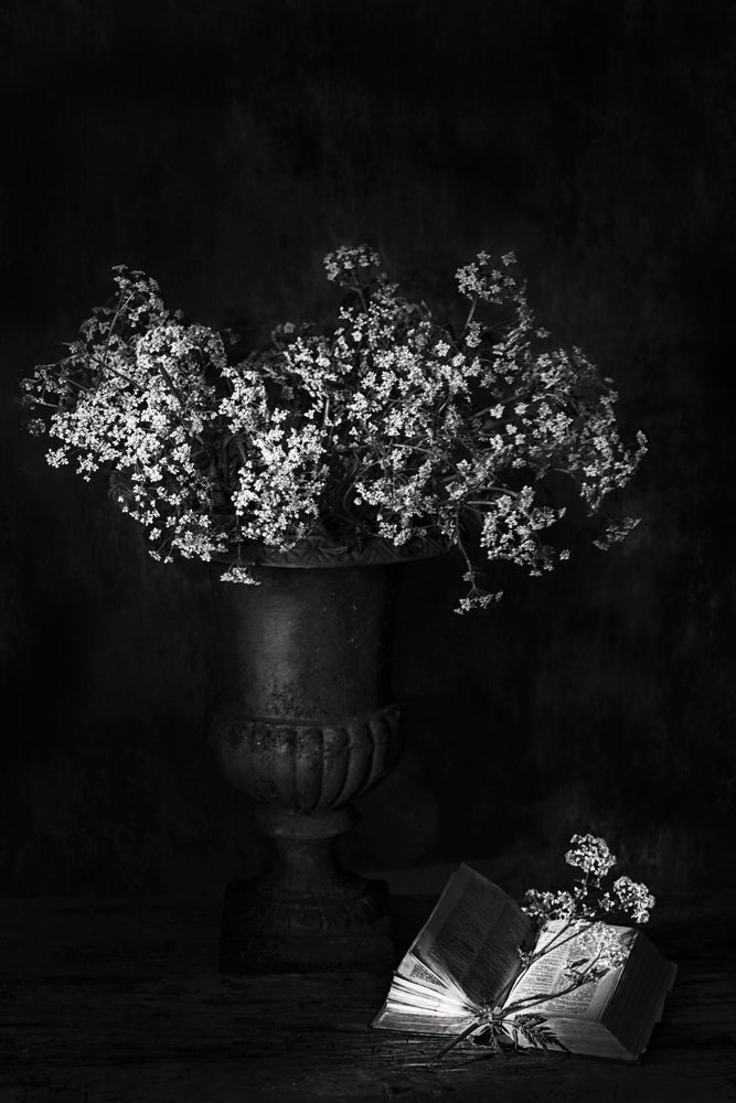 Naturaleza muerta floral evocadora de Saskia Dingemans