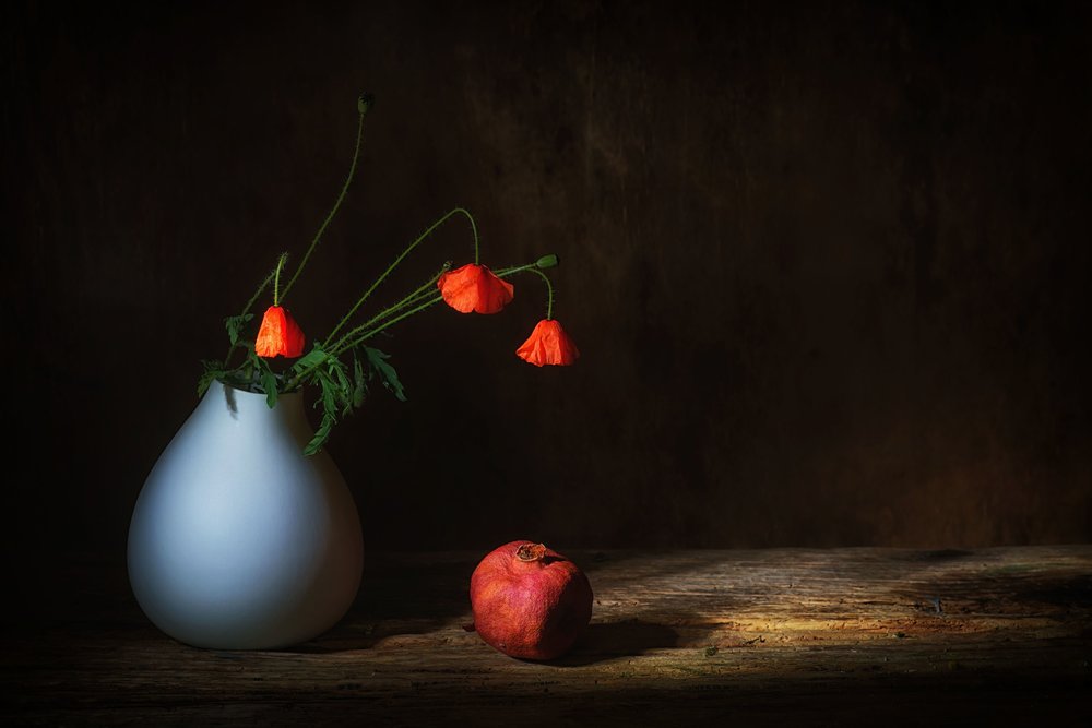 Amapolas melancólicas y granada de Saskia Dingemans