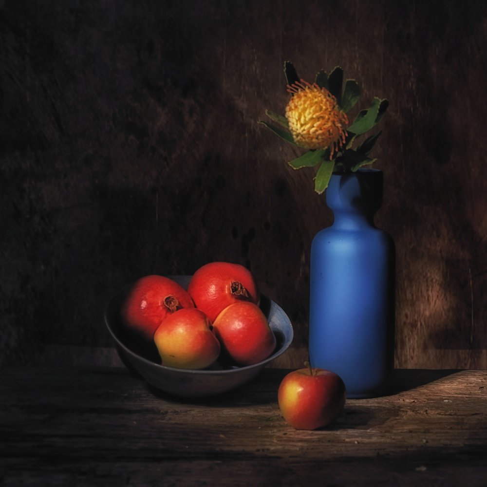 Naturaleza muerta con frutas de Moody de Saskia Dingemans