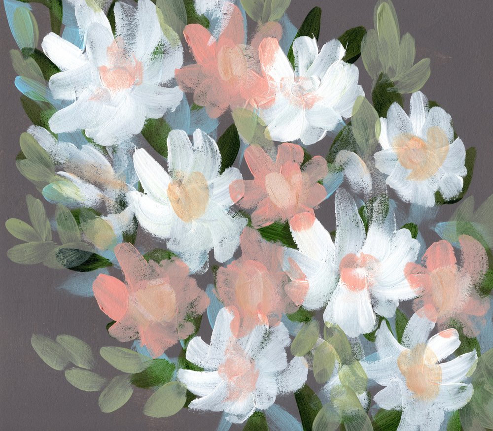 Ramo floral en tonos apagados de Shelley Hampe