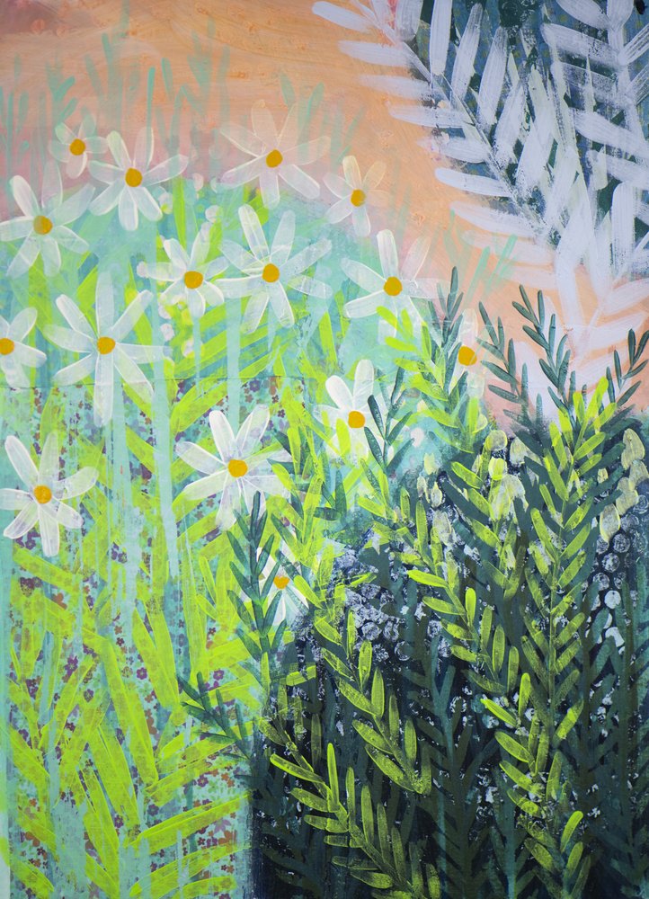 Vibrante jardín de margaritas de Shelley Hampe