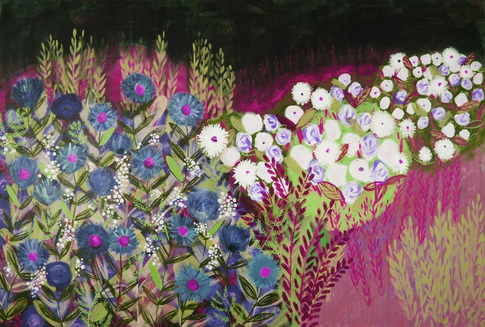 Vibrante jardín floral de Shelley Hampe