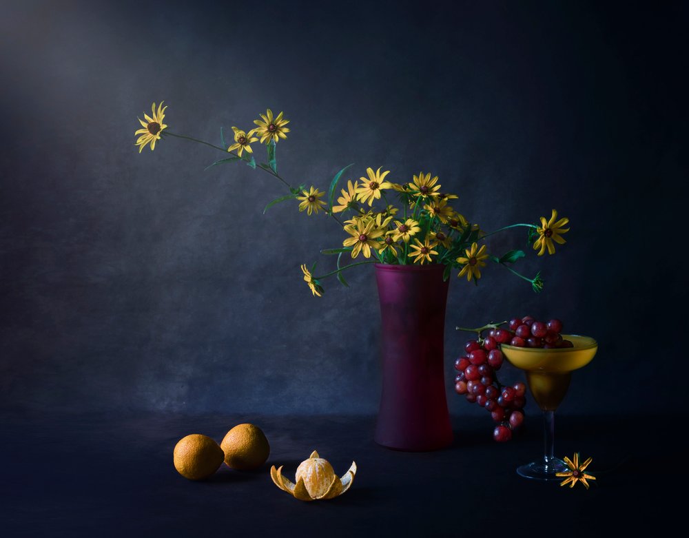 Flores y frutas de Moody de Shi &amp Wei