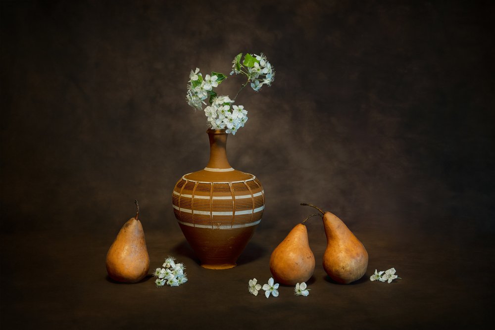 Naturaleza muerta rústica con flores de Siyu_Wei APA