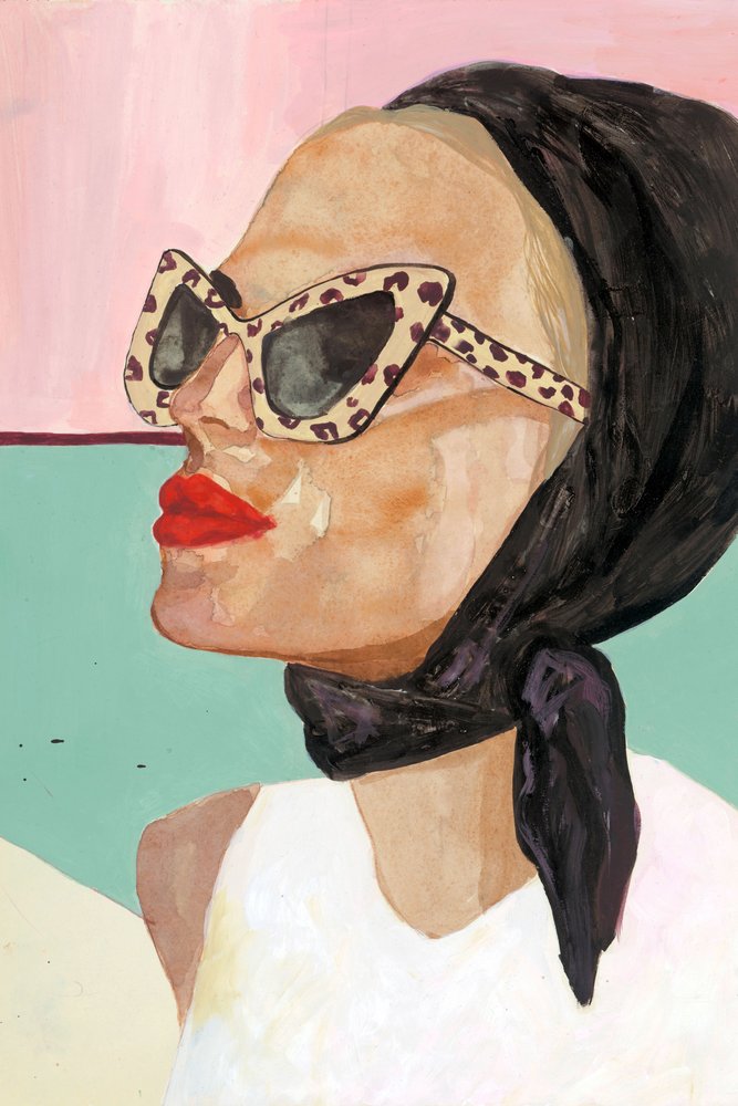 Gafas de sol con pañuelo elegante de Sophia Novosel