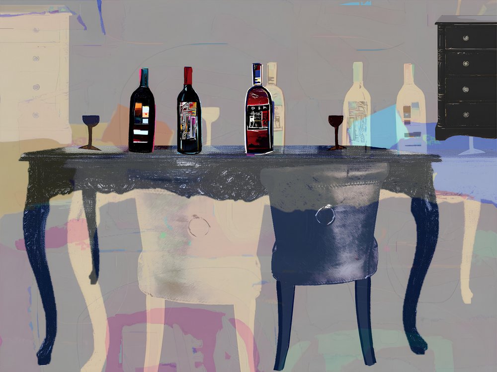 Mesa de vinos con estilo de Stefan Bammert