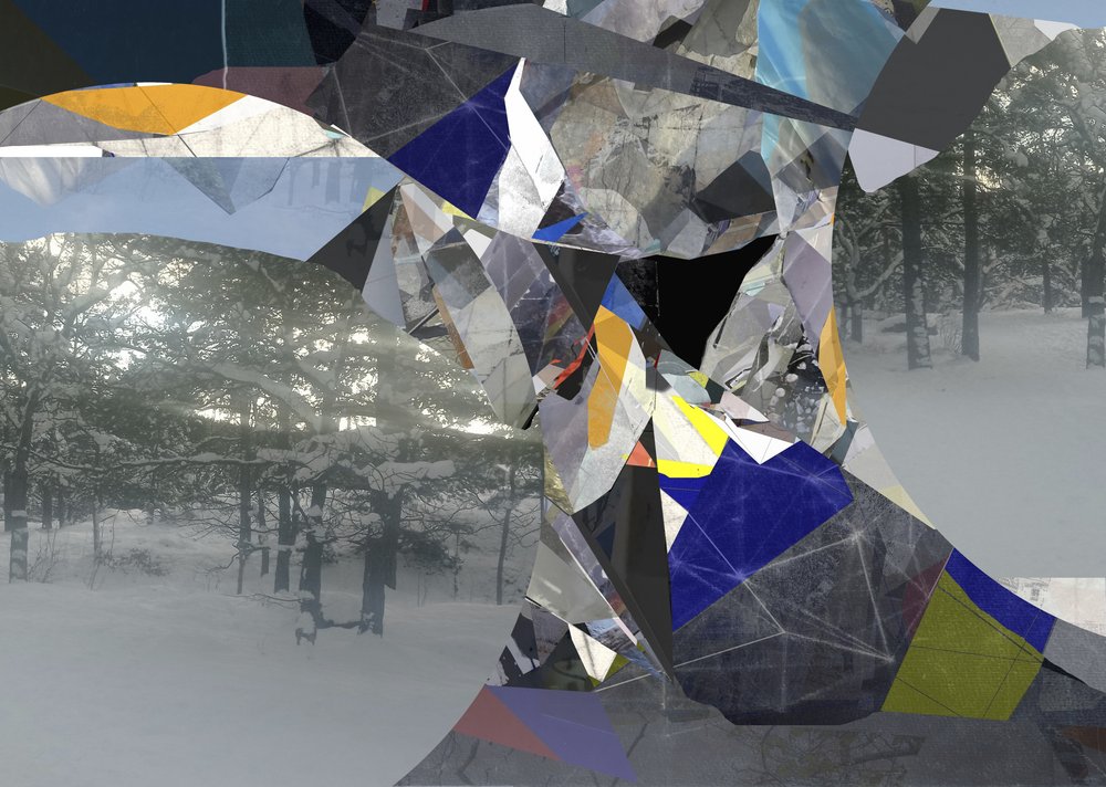 Paisaje invernal fragmentado de Stefan Fransson