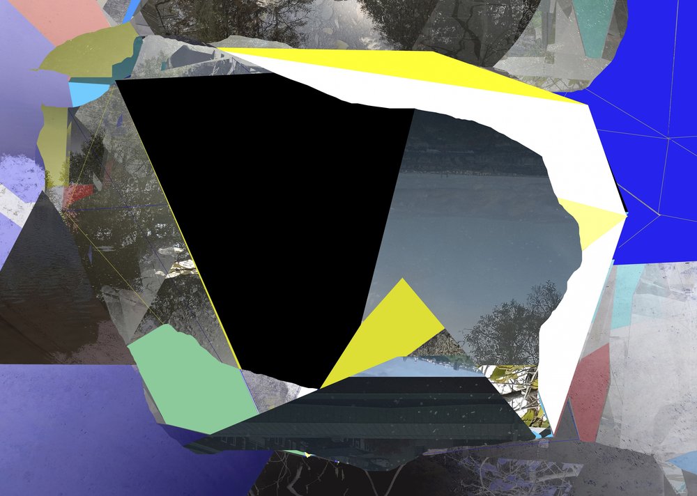 Paisaje montañoso fragmentado de Stefan Fransson