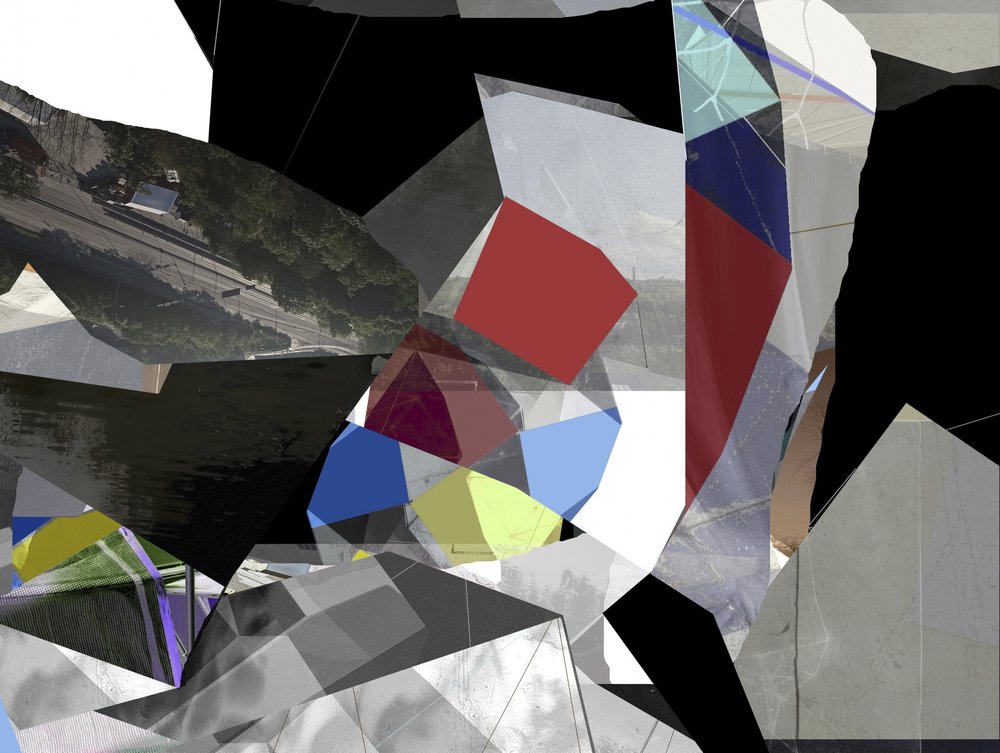 Collage abstracto moderno de Stefan Fransson