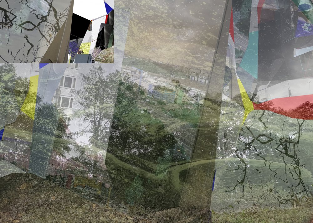 Paisaje urbano surrealista en capas de Stefan Fransson