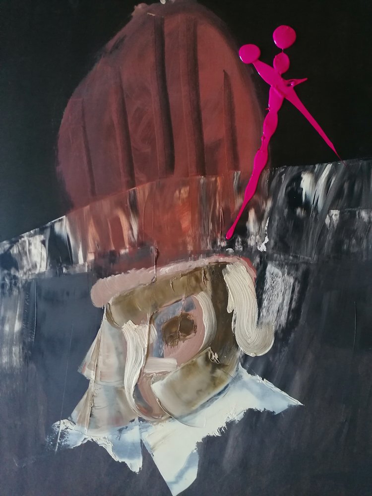 Figura abstracta con acento rosa de Stefano Mazzolini