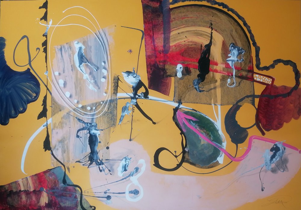 Abstracto amarillo dinámico de Stefano Mazzolini