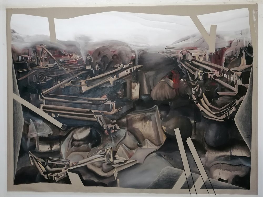 Paisaje mecánico distópico de Stefano Mazzolini