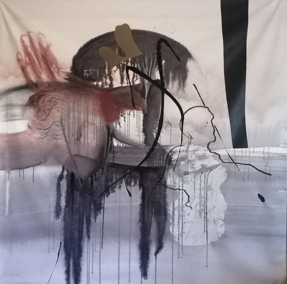 Figura abstracta pensativa de Stefano Mazzolini