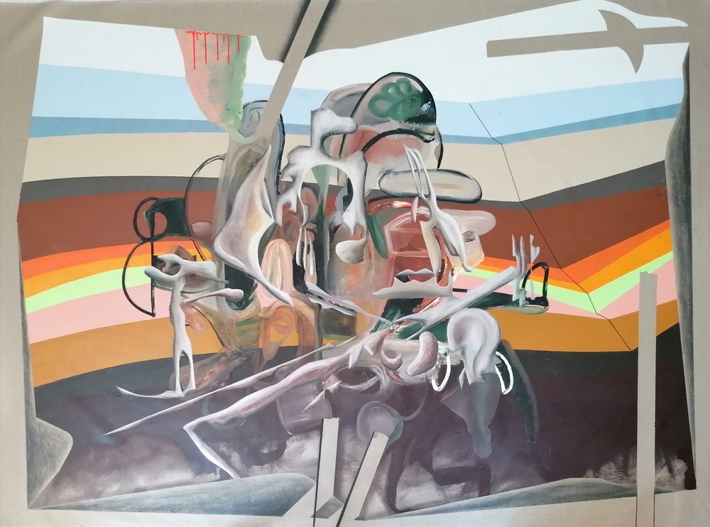 Figuras surrealistas de paisaje onírico de Stefano Mazzolini