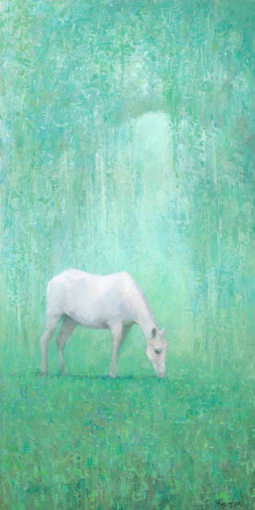 Caballo blanco etéreo de Steve Mitchell