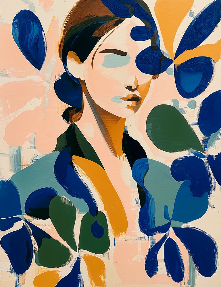 Retrato floral moderno de Studio Palette