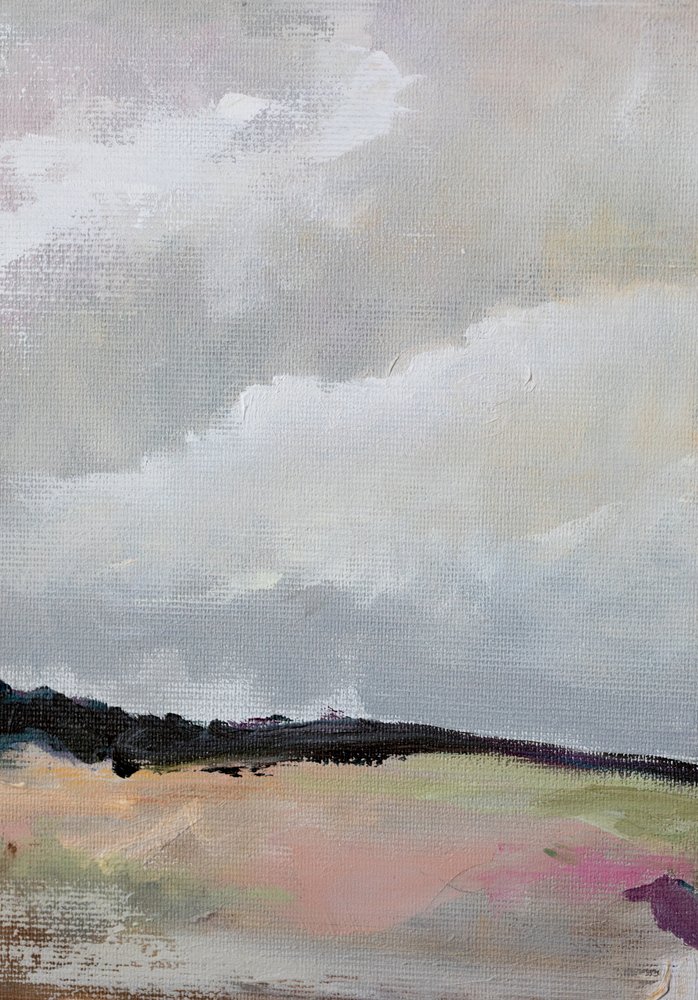 Paisaje nublado en tonos pastel de Tamar Green