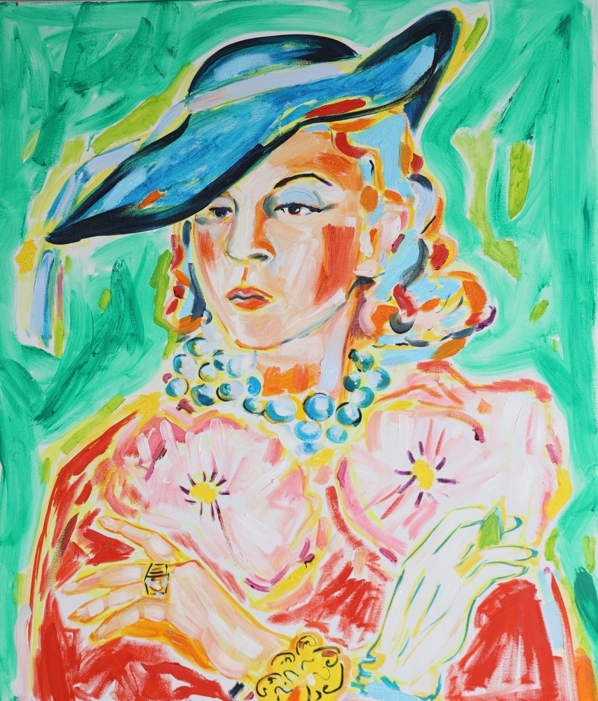 Sombrero azul «Elegant Lady» de Tamara Jare