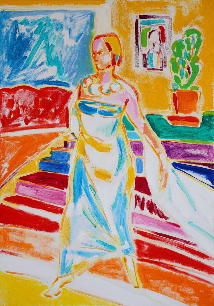 Autorretrato inspirado en Gerhard Richter, Tamara Jare, óleo sobre lienzo de Tamara Jare