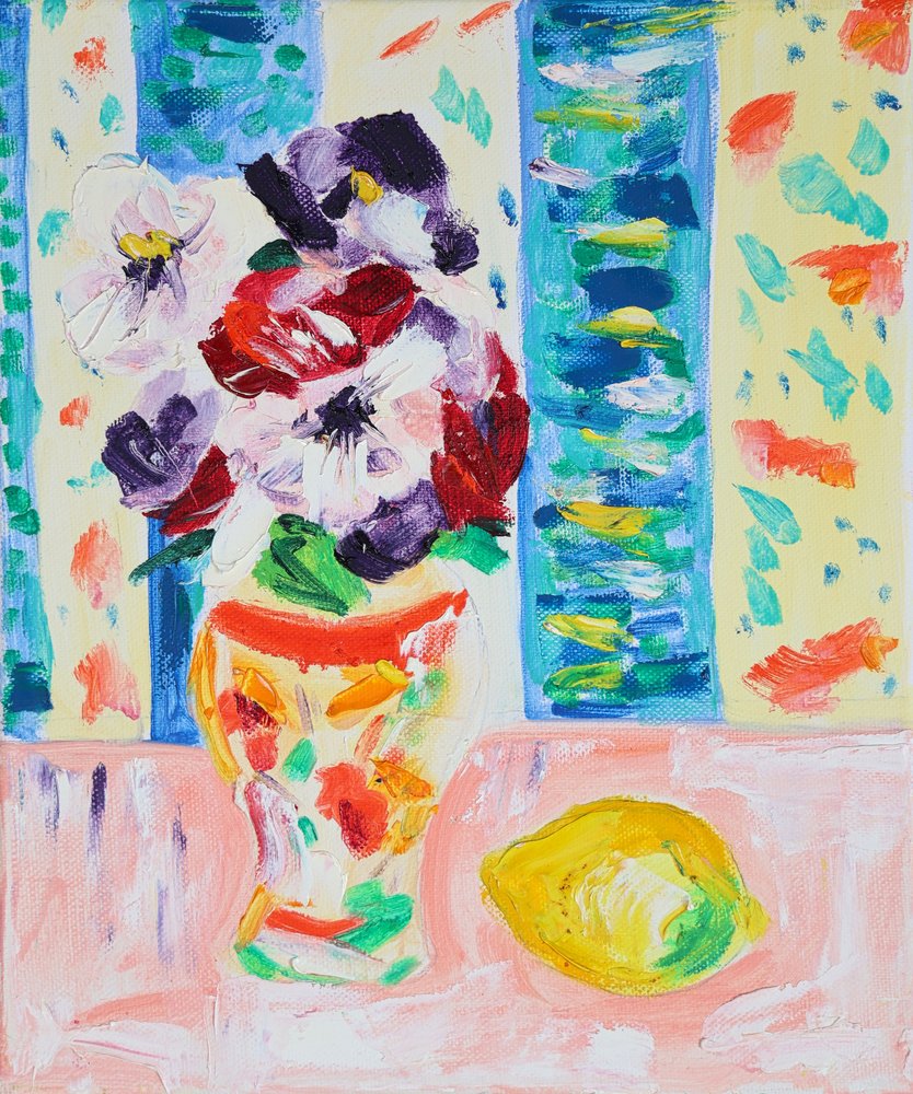 Flores de colores vivos y limón de Tamara Jare