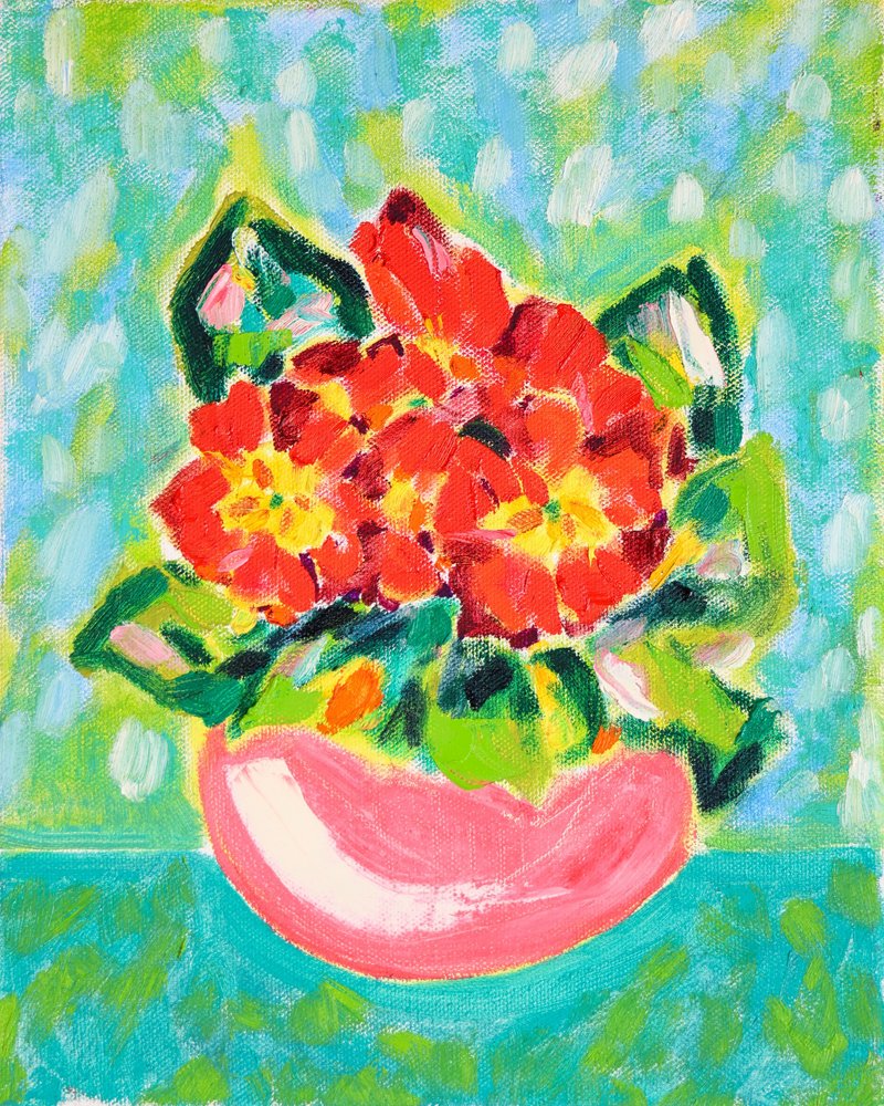 Flores de un rojo intenso de Tamara Jare