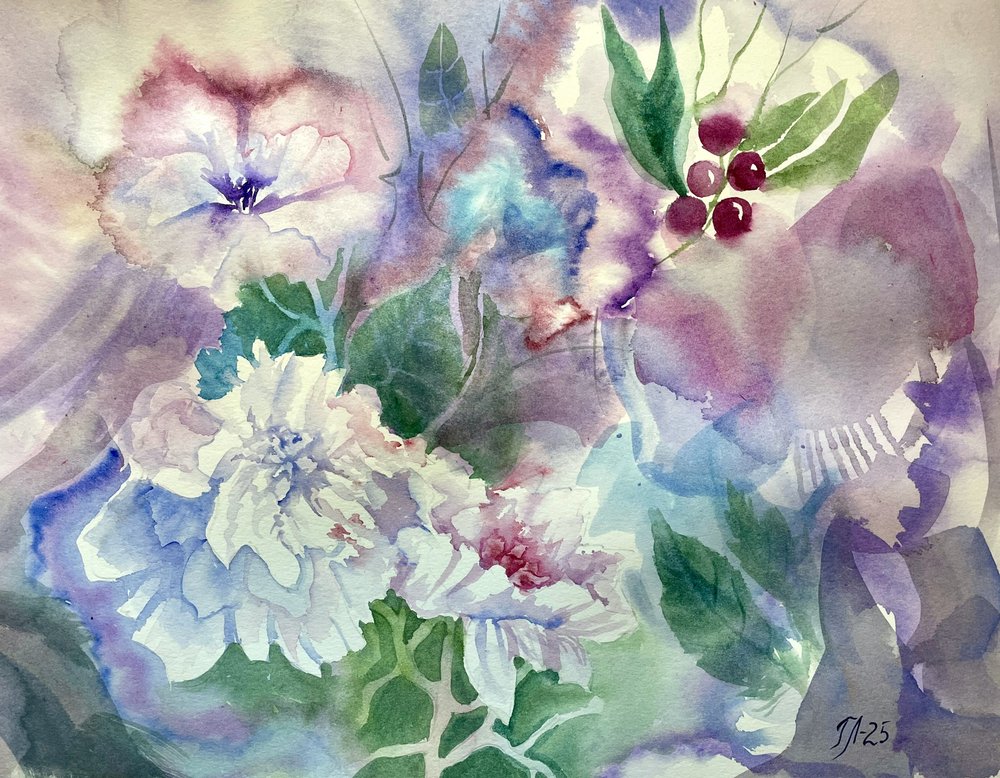 Un jardín de acuarelas de ensueño de Tanya Lundmark