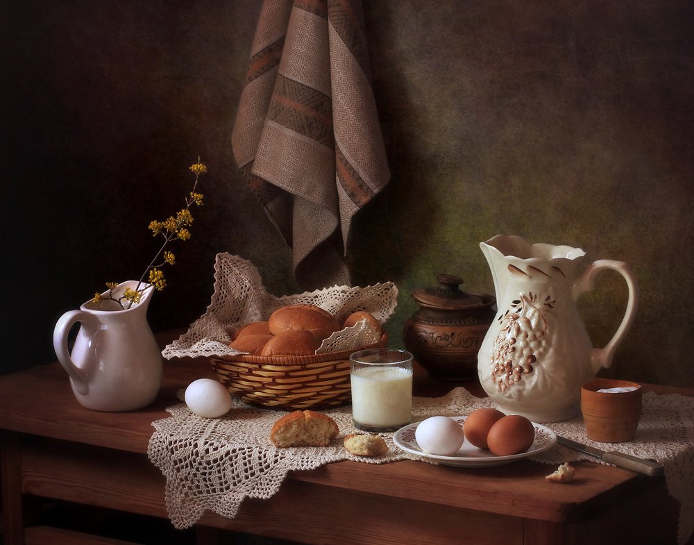 Mesa rústica de desayuno de Tatyana Skorokhod
