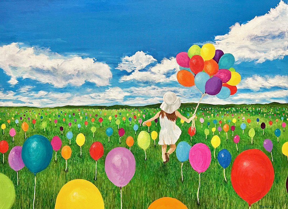 Campo de globos «Joyful Girl» de Tom Blood